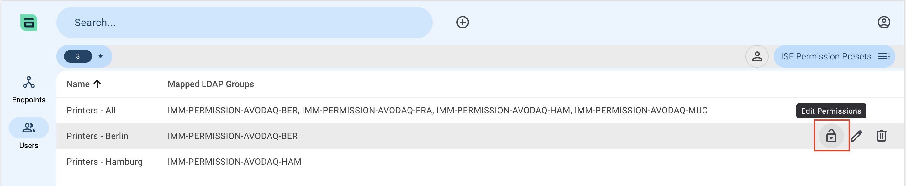 Edit the Identity Group-based Permissions